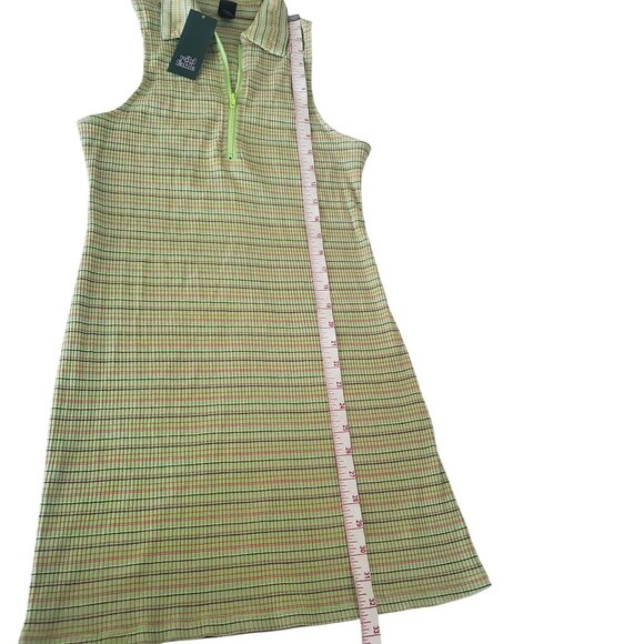 Wild Fable womens mini dress Green color size small striped stretch sleeveless - Picture 8 of 9